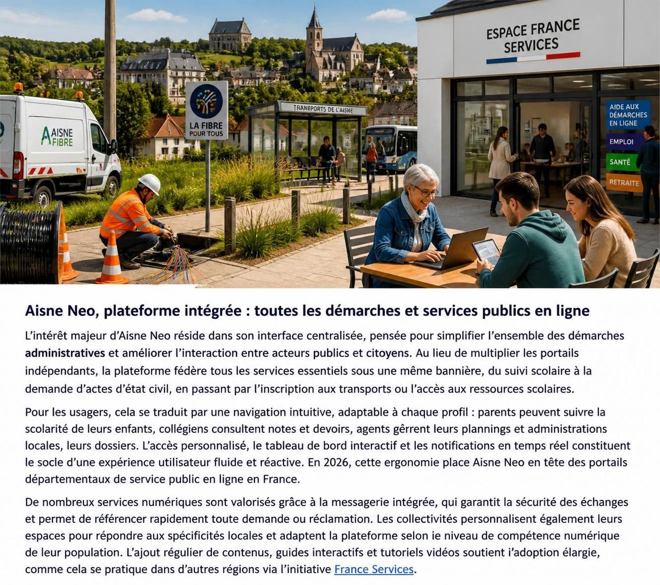 découvrez tout ce qu'il faut savoir sur les services numériques proposés par le département de l'aisne avec neo, pour faciliter vos démarches et optimiser votre expérience digitale.