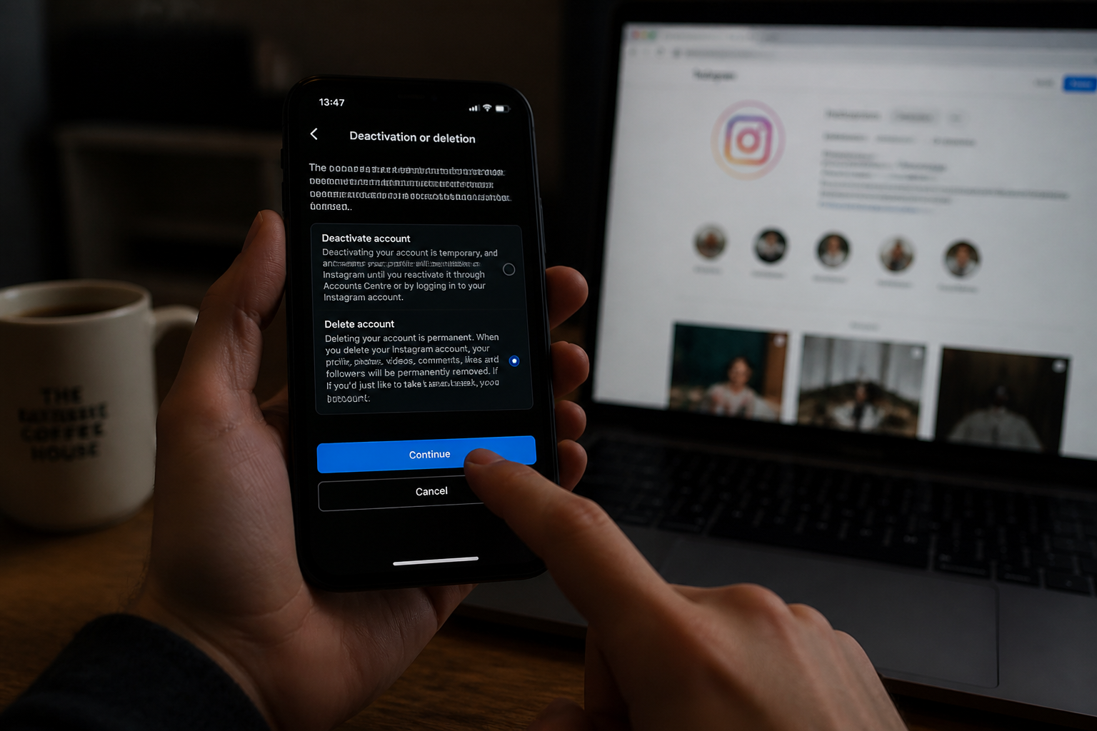 Supprimer un compte Instagram définitivement : la méthode complète