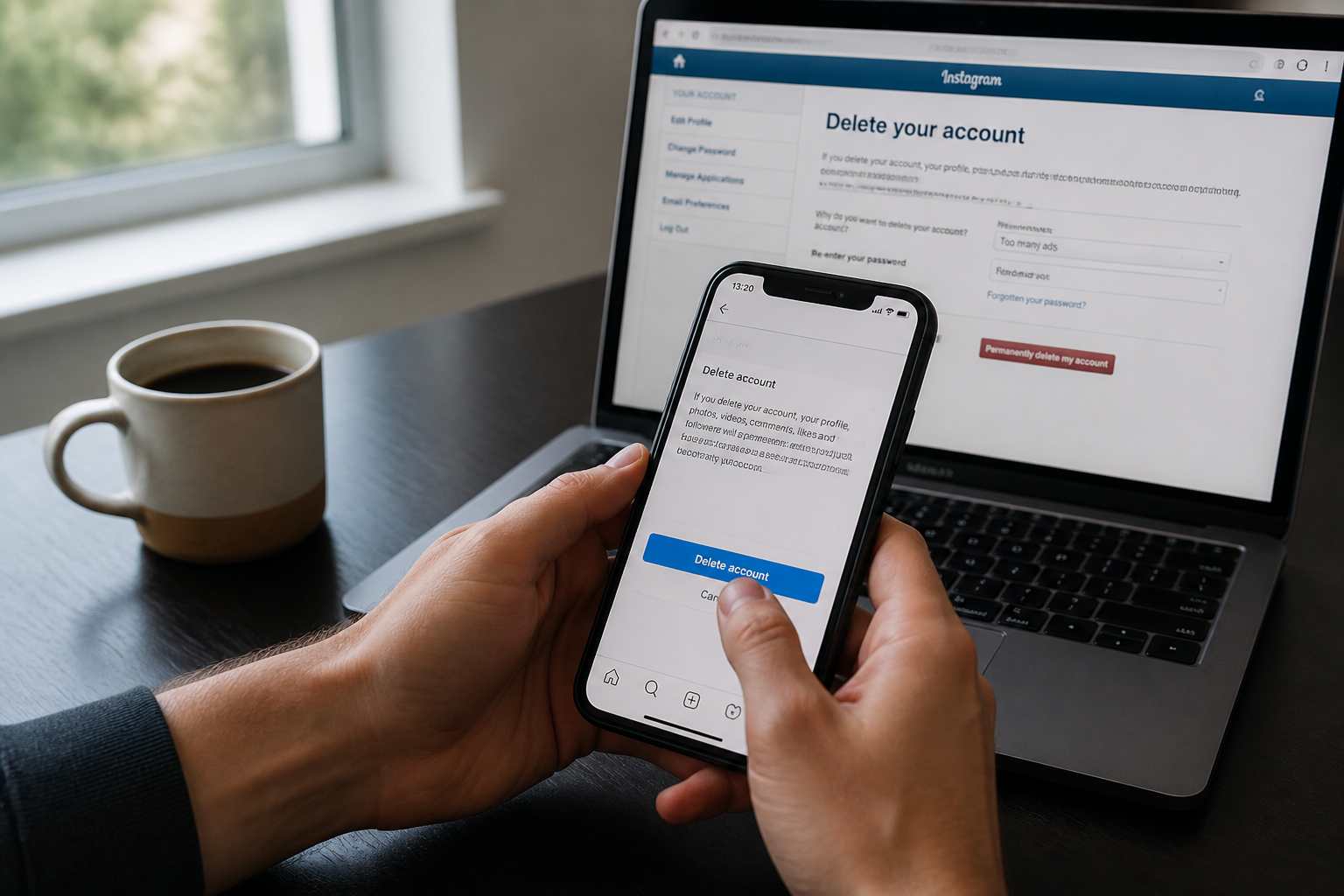Supprimer un compte Instagram définitivement : la méthode complète
