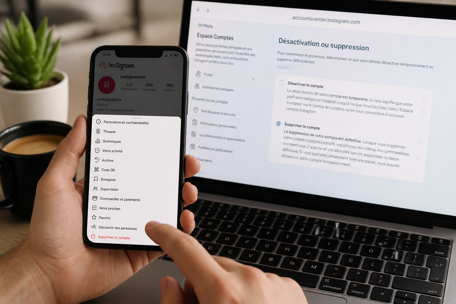 Supprimer un compte Instagram définitivement : la méthode complète